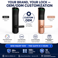 Serrure de porte d'hôtel à carte RFID OEM/ODM en alliage d'aluminium, serrure de porte électronique intelligente sans clé 125Khz 13.56Mhz, SDK gratuit