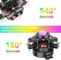 Projecteurs DJ à tête mobile 6 bras 120W LED RGBW 4-en-1 + Laser 10m pour décoration intérieure de festival avec télécommande DMX YSH