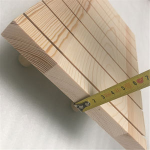 पोर्टेबल 7 स्लॉट गहने कार्ड डिस्प्ले बोर्ड, हटाने योग्य पैरों के साथ छोटे पीछे लकड़ी की इयररिंग डिस्प्ले स्टैंड - Product Image 4