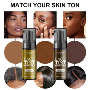 <span class=keywords><strong>Mousse</strong></span> de teinte de dentelle avec logo personnalisé 100ml Anneaux de couleur <span class=keywords><strong>Mousse</strong></span> de teinte de dentelle naturelle à base de plantes sans résidu pour perruque de dentelle - Product Image 5