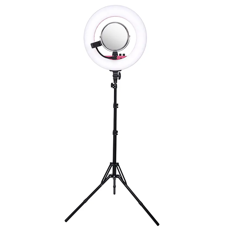 新製品調光可能LEDリングライトライブカメラ三脚スタンドフィルライト写真メイクアップリングライトランプビューティーサロン