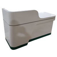 Comptoir de réception commercial laqué blanc, simple et moderne, pour bureau, salon de beauté, caisse, hôtel, bar, console