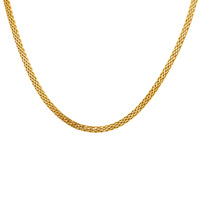Collier de clavicule plaqué or en acier inoxydable hypoallergénique 3mm 8mm Collier de chaîne de clavicule en maille