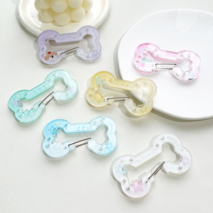 Llaveros de mosquetón huecos personalizados, decoración para bolsos, bonitos llaveros de acrílico tipo mosquetón para niñas - Product Image 5