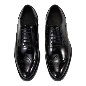 Chaussures Oxford de luxe classiques et élégantes en cuir de vachette pleine fleur, décontractées, habillées, de ville, brogues, formelles - Product Image 1