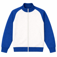 Veste homme sur mesure, col rond, manches longues, cardigan zippé, tricot, bloc de couleur, cardigan zippé, pull en tricot avec poches
