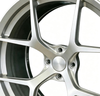 Nouvelles jantes en alliage d'aluminium forgé multi-rayons personnalisées 18-20 pouces 5x114.3/120/4x100 compatibles avec les voitures particulières M3 M4, finition argent