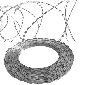 Lame de clôture de sécurité moderne Clôture en fil métallique Lame tranchante en spirale Plastique galvanisé Fil de fer <span class=keywords><strong>barbelé</strong></span> <span class=keywords><strong>vert</strong></span> Bto-18/22/60 - Product Image 3