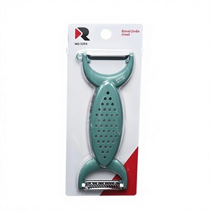 Éplucheur manuel multifonctionnel Jinda Rimai, couteau à fruits, éplucheur de pommes de terre, trois-en-un, en acier inoxydable, outils pour fruits et légumes, usage domestique - Product Image 1