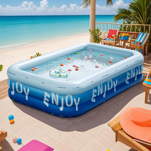 Mới lớn <span class=keywords><strong>Inflatable</strong></span> Hồ bơi gia đình người lớn bền dày thổi lên em bé hồ bơi mùa hè trong nhà ngoài trời bồn tắm đồ chơi - Product Image 2