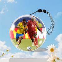 Boule de souvenirs en plastique polie faite à la main, personnalisée, 2,7 pouces, affichage numérique 3D en cristal pour les couples, la famille, les anniversaires, Noël