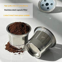 Filtre à café en acier inoxydable de qualité alimentaire, panier à mailles, anti-fuite, compatible avec les machines à café à portion unique, capsule de café réutilisable