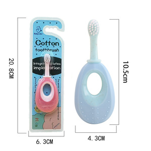 <span class=keywords><strong>Brosse</strong></span> à dents pour bébé, taille standard, très vendue, mignonne, poils en nylon doux, colorée, facile à tenir, poignée antidérapante en TPE, pour usage domestique - Product Image 2