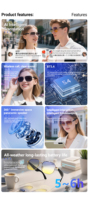 Lunettes Audio Intelligentes – Coffret Complet Prêt à la Vente – Haut-parleur Ouvert Sans Fil 5.4 – Idéal pour la Revendication
