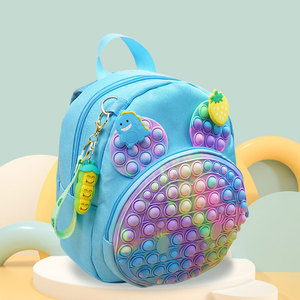 Sacs à dos pour enfants en silicone avec sangles réglables, best-sellers, mignons, à motifs de dessins animés, avec fonction pop-it - Product Image 5