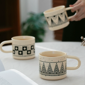 Creative Underglaze Colored Retro High Aesthetic <b>Large</b> Capacity Customizable Food <b>Safe</b> Dishwasher Microwave <b>Safe</b> Reusable - Product Image 4