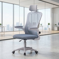 Chaise de bureau exécutive ergonomique moderne en maille avec soutien lombaire, pivotante et réglable pour le bureau à domicile