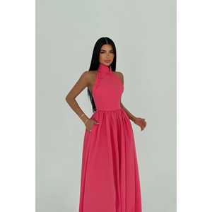 Vestido de Gala Tania con Diseño de Flor de Granada, Satinado, Corte en A, con Cuello Alto y Decoración de Encaje, para Fiestas de Quinceañera, Talla XL - Product Image 2