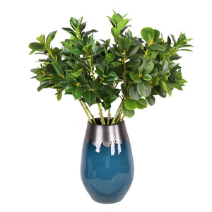 Hojas de Ficus Artificiales QIHAO, Planta Decorativa de Interior de Alta Simulación, Follaje Verde, Múltiples Tamaños, Flor de Seda - Product Image 5