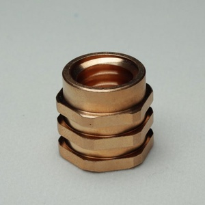 Insert fileté hexagonal en aluminium usiné CNC pour pièces usinées, moulage par injection plastique, fixation personnalisée - Product Image 4