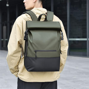 Sac à dos d'étudiant pour homme en polyester personnalisé, imperméable, pour l'école, le quotidien, le collège, sac à dos à enroulement - Product Image 6
