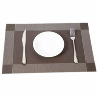 Set de 6 napperons en vinyle pressé or tissé pvc de table personnalisé design antidérapant en plastique
