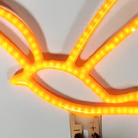 Enseigne néon LED personnalisée orange et jaune, décor mural à intensité variable alimenté par USB pour café, bar, bar tiki, fête, cadeau style hawaïen