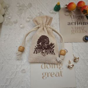 Sac d'emballage en jute de haute qualité avec cordon de serrage pour café et thé, sacs cadeaux en jute recyclé avec logo personnalisé pour bijoux, personnalisables - Product Image 4