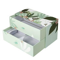 Boîte cadeau à double tiroir, boîte de rangement rigide personnalisée pour les cadeaux de festival, montres, cosmétiques, parfums, emballages ménagers, vente en gros