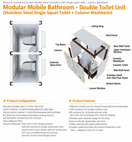 Unité de Douche et Toilettes Mobiles Modernes en Acier, Conteneur Modulaire pour Événements Extérieurs – Vente Chaude en Chine