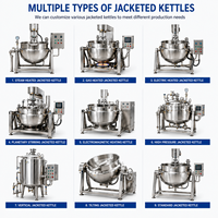 Chaudière à chemise chauffée au gaz naturel avec agitateur inclinable résistant à la chaleur pour l'extraction et la concentration