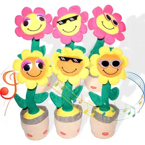 Cactus danse jouet fille fleur danse et chant canard âne personnalisé peluche figure peluche animal danse jouet pour enfants