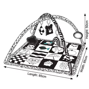 <span class=keywords><strong>Tapis</strong></span> <span class=keywords><strong>d</strong></span>'éveil noir et blanc à contraste élevé pour bébé, <span class=keywords><strong>tapis</strong></span> <span class=keywords><strong>d</strong></span>'activités pour nouveau-né avec arche amovible et jouets sensoriels en peluche - Product Image 6