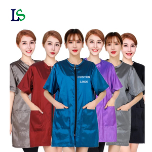 Bata de Salón con Logotipo Personalizado, Bata con Cierre para Peluquería, Belleza, SPA, Bata para Clientes, para Estilistas, Barberos y Peluqueros - Product Image 2