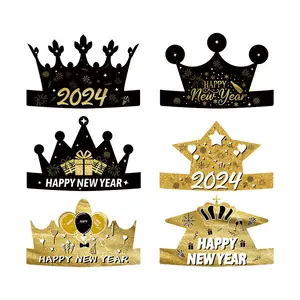 Đạo cụ chụp ảnh lễ hội vương miện năm mới damai 2024 vương miện giấy chúc mừng năm mới trang trí tiệc
