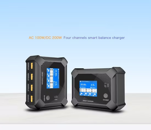 เครื่องชาร์จสมาร์ทบาลานซ์ 4 ช่อง AC 100W DC 200W เครื่องชาร์จแบตเตอรี่ลิโป้ มัลติพอร์ต RC สำหรับโดรน FPV รุ่น RC - Product Image 1