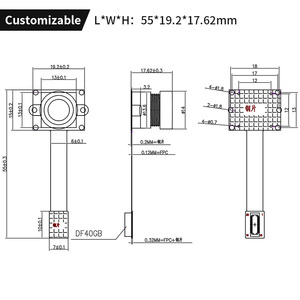 โมดูลกล้อง66fps 720P สำหรับอุตสาหกรรม, ชัตเตอร์ทั่วโลกสำหรับการสแกนไบโอเมตริกซ์ - Product Image 4