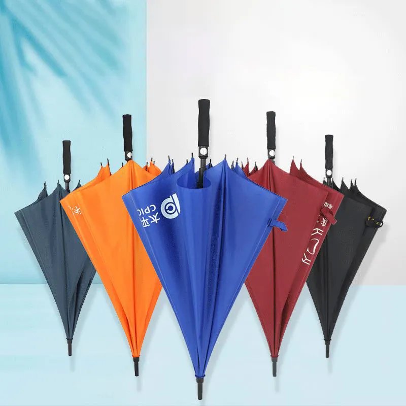 Nhà Sản Xuất Bán Buôn 30 "Lớn Windproof Logo In Lớn Sang Trọng Khuyến Mại Mang Nhãn Hiệu Tùy Chỉnh Thẳng Tự Động Golf Umbrella
