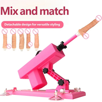 Machine sexuelle télescopique entièrement automatique à vitesse réglable multi-angles avec godemiché push-pull, équipement de bondage sexuel pour adultes
