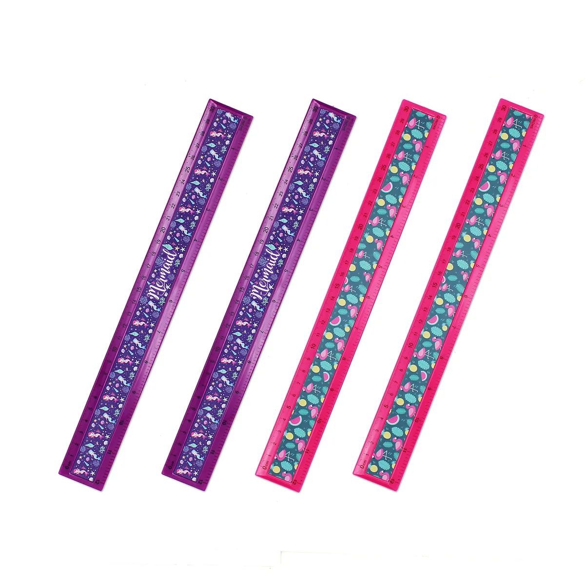 New Arrival Fashion Rulers Plastic 30CM Ruler with Sticker