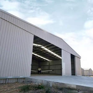 Hangar d'avions modulaire préfabriqué en structure acier à longue portée, conception extensible, services de soudage et de découpe robustes - Product Image 1
