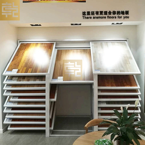 Nhà máy tùy chỉnh miễn phí đứng sàn gỗ Rack hiển thị đứng sàn gỗ showroom hiển thị cho <span class=keywords><strong>Laminate</strong></span> Vinyl tấm ván SPC sàn - Product Image 2
