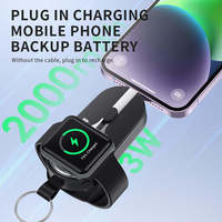 Mini porte-clés ultra compact chargeur portable batterie externe au lithium de grande capacité porte-clés d'urgence à charge rapide