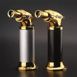 Logo personnalisé direct usine BBQ cigare Butane Jet torche métal briquet Design moderne rechargeable utilisation de cigarettes - Product Image 2