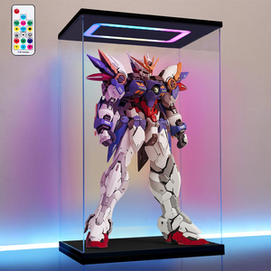 Vitrina Acrílica para Modelos Gundam, Escala <span class=keywords><strong>HG</strong></span> <span class=keywords><strong>RG</strong></span> 1/144 <span class=keywords><strong>MG</strong></span> 1/100 PG 1/60 MEGA SIZE 1/48, Protección UV, Apilable, a Prueba de Polvo - Product Image 1