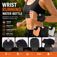 Botella de Agua Deportiva de Silicona, Portátil, para Montar en el Brazo, para Ciclismo, Running y Ejercicio al Aire Libre
