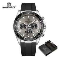 NAVIFORCE NF8054 8054 Montres à quartz originales, montres sport décontractées, chronographe, montre-bracelet lumineuse pour hommes, Reloj Montre Homme avec boîte