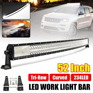 Barre lumineuse LED 52 pouces 702W 70200LM, feux de travail LED 12V 24V, faisceau combiné spot et large pour camion, tracteur, SUV, 4x4, 4WD, tout-terrain, barre lumineuse - Product Image 1