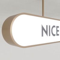Boîte à lumière en acrylique personnalisée en acier inoxydable convenant aux étiquettes volantes peintes Supermarché Café Lettres éclairées par LED