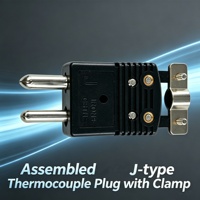 Connecteur thermocouple de type J assemblé avec support de fixation OEM, adaptateur de borne mâle en plastique noir IP20